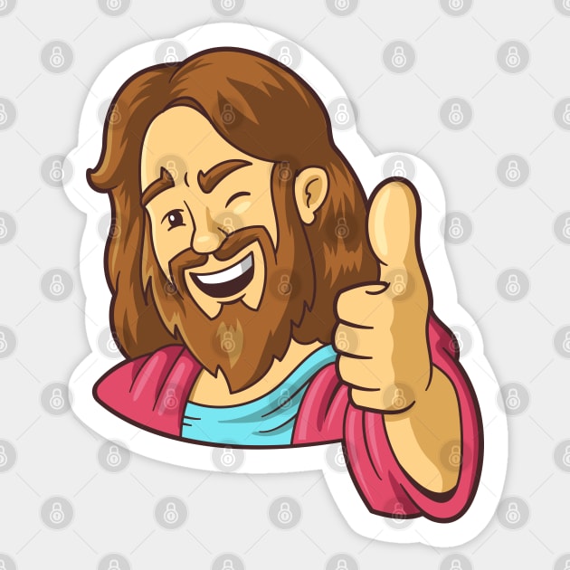 Jesus Christ Thumbs Up Jesus Christ Thumbs Up Sticker Teepublic